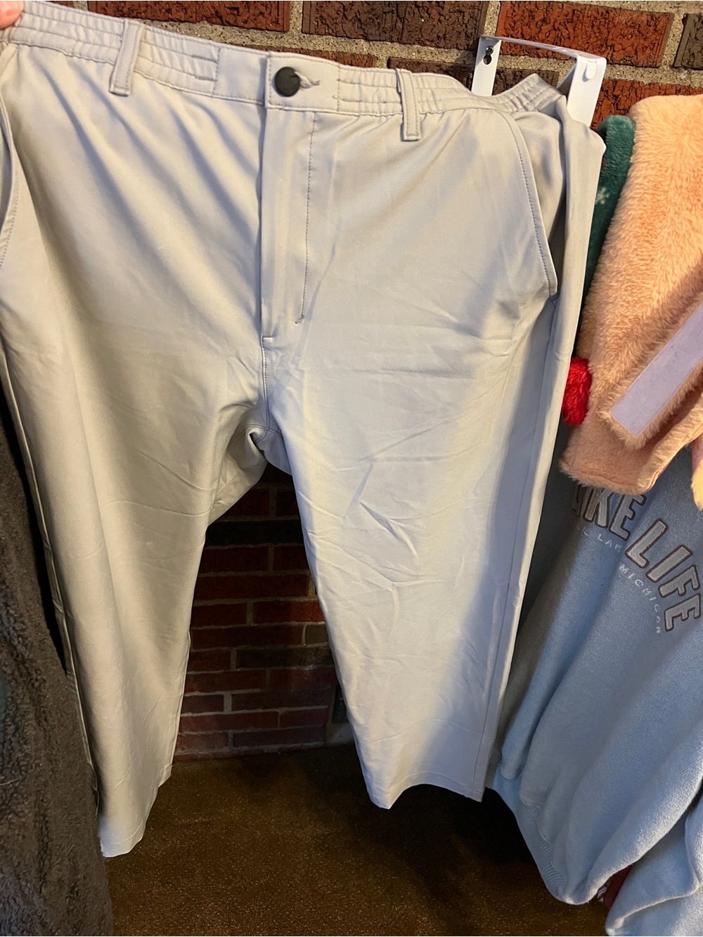 Marc New York Light Gray Commuter Pants — Neutral Straight Fit
